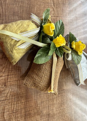 Sarı Çiçekli Hediyelik Kese Seti - Görsel 2