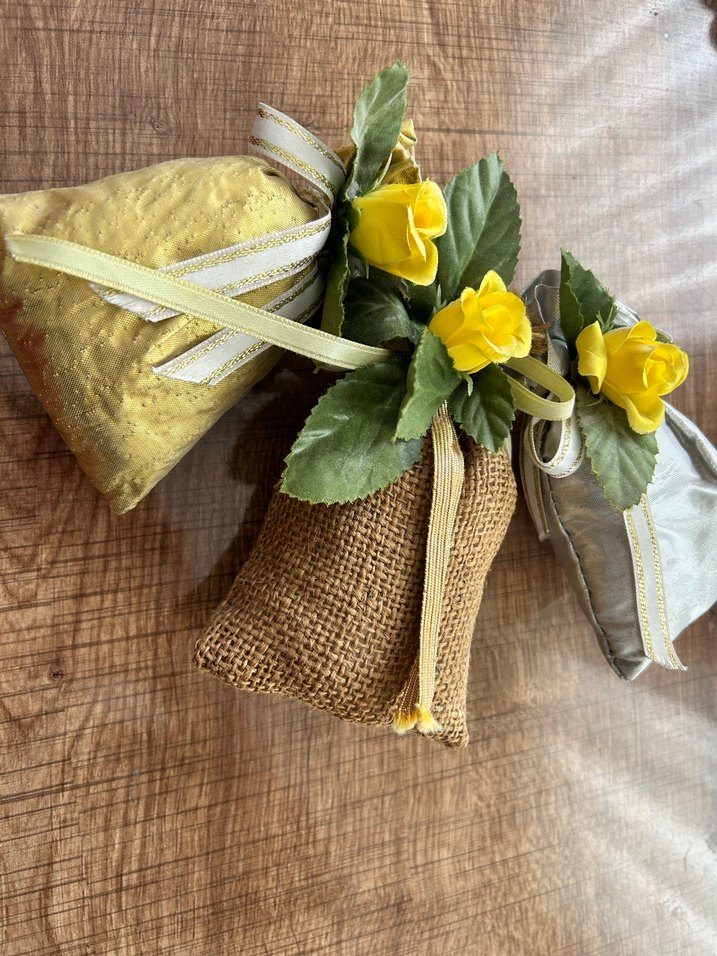 Sarı Çiçekli Hediyelik Kese Seti - Görsel 2