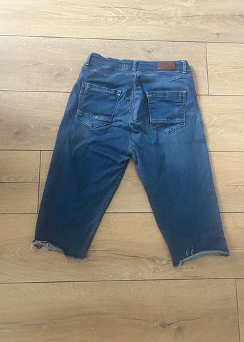 Diğer Mavi Parlak Midi Kadın Denim Şort