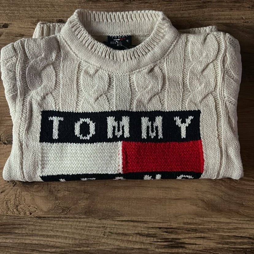 Tommy Jeans  Çocuk Beyaz Örgü Kazak - Görsel 3