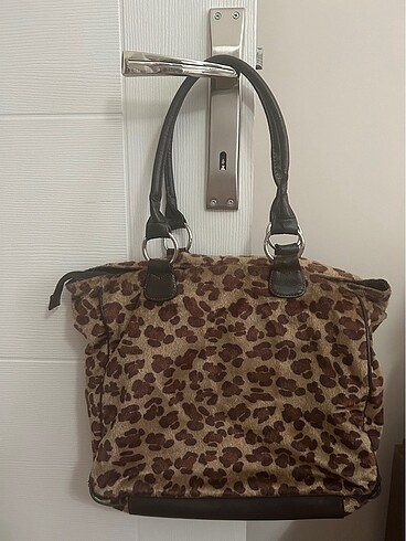 Leopar desen çanta