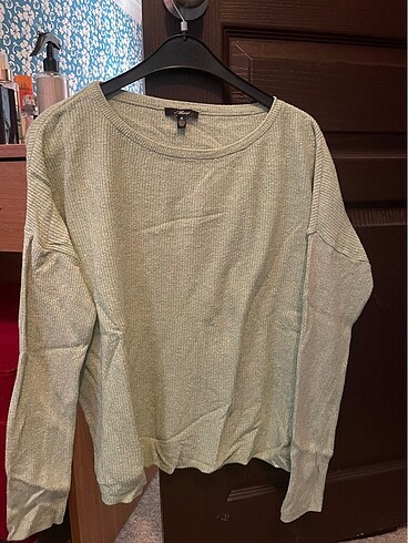 su yeşili oversize triko
