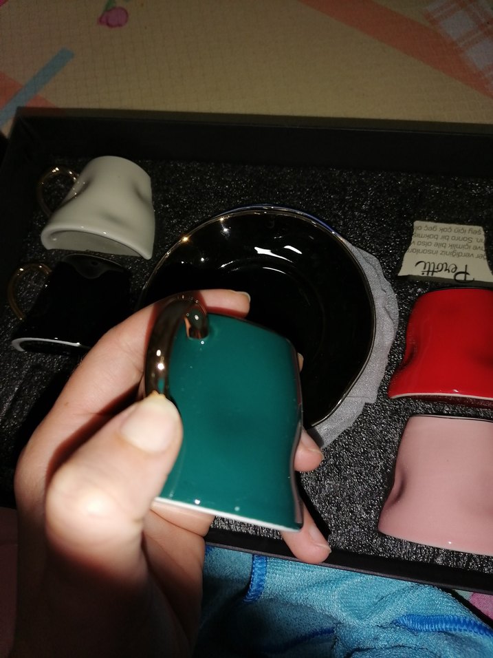 Altılı Renkli Kahve Fincanı Seti - Görsel 2