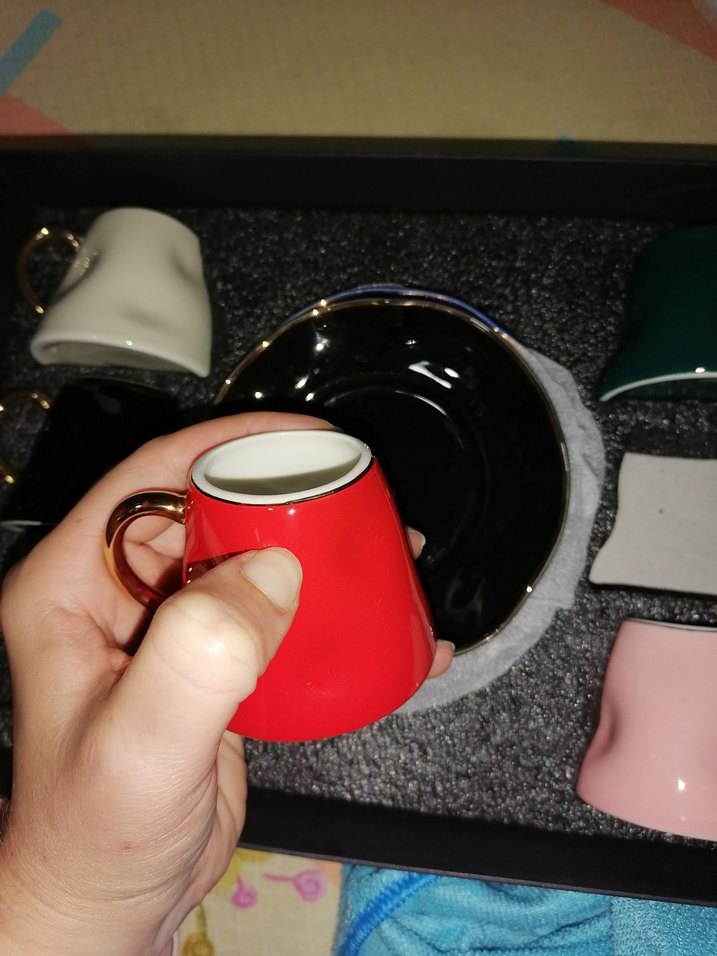 Altılı Renkli Kahve Fincanı Seti - Görsel 3