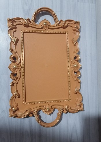 Parlak Altın Renkli Dekoratif Tepsi - Görsel 2