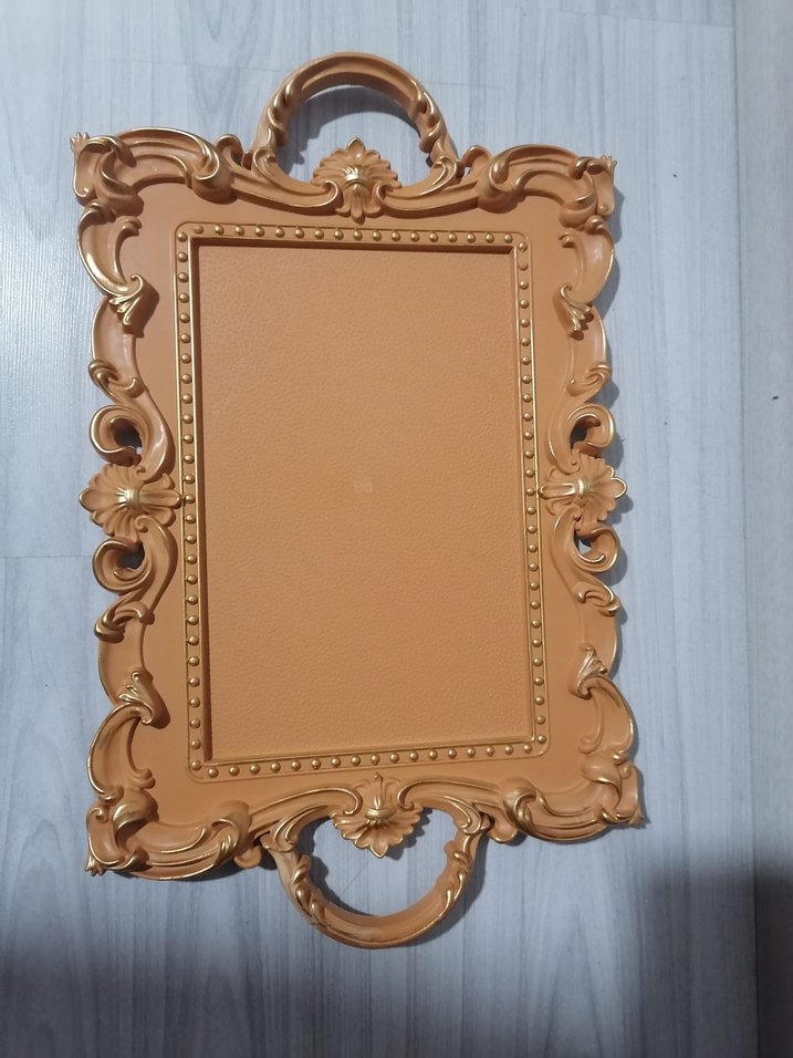 Parlak Altın Renkli Dekoratif Tepsi - Görsel 2