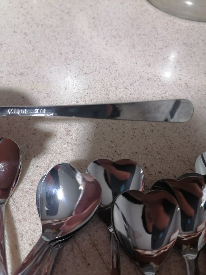 Kalp Uçlu Gümüş Renkli Çay Kaşıkları - Görsel 4