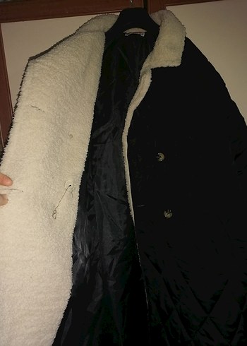 Düğmeli Siyah Kadın Kışlık Mont - Görsel 2