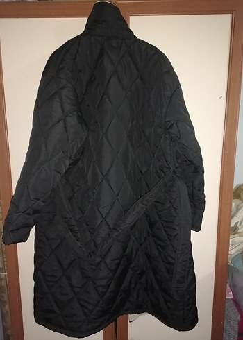 Düğmeli Siyah Kadın Kışlık Mont - Görsel 5