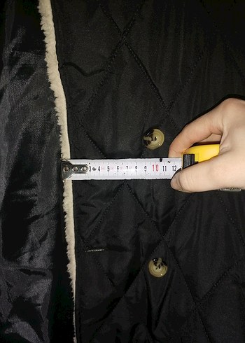 Düğmeli Siyah Kadın Kışlık Mont - Görsel 8