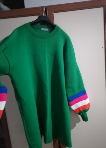 Yeşil Renkli Uzun Kollu Örme Kadın Kazak - Görsel 2