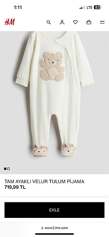H&M bebek tulum