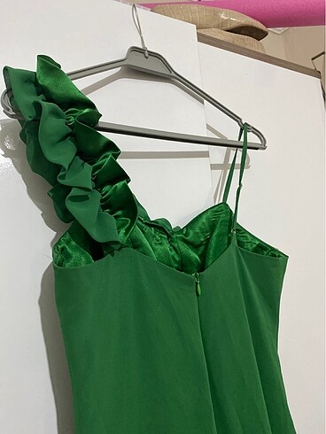 40 Beden yeşil Renk Davet elbisesi