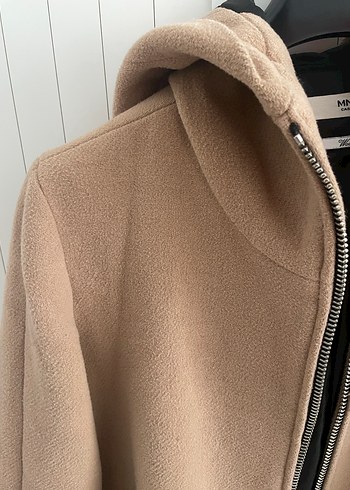 Bej Süet Fermuarlı Kadın Kaban - Görsel 2