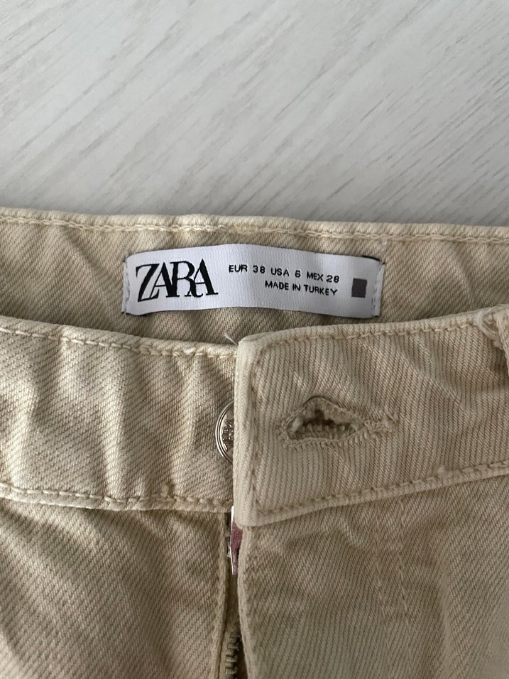 Bej Kadın Denim Pantolon Wedleg - Görsel 2