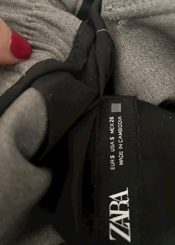 Zara Gri Renk Kumaş Pantolon - Görsel 3
