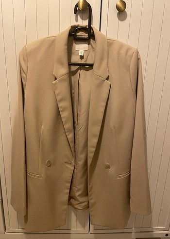 Bej blazer ceket H&M - Görsel 2