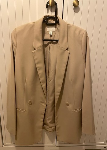 Bej blazer ceket H&M - Görsel 3