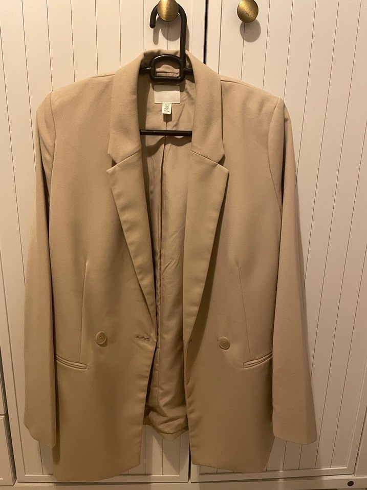 Bej blazer ceket H&M - Görsel 4