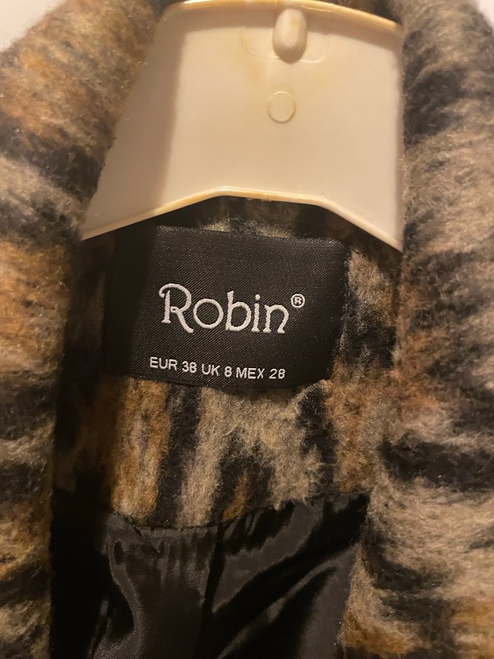 Kahverengi Desenli Kadın Blazer - Görsel 4