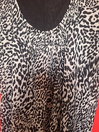 Koton Siyah leopar koton elbise