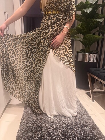36 Beden Abiye leopar elbise