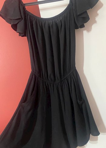 Kısa Kollu Siyah Straplez Mini tulum - Görsel 3