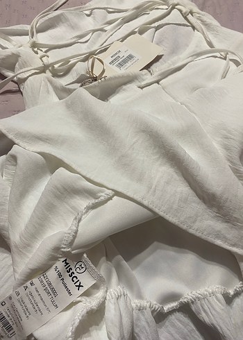 Beyaz Midi şort tulum - Görsel 9