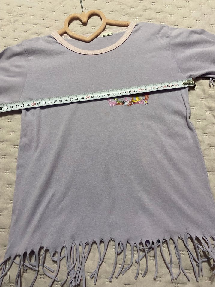 Püsküllü Mor Kız Çocuk Tişörtü - Görsel 3