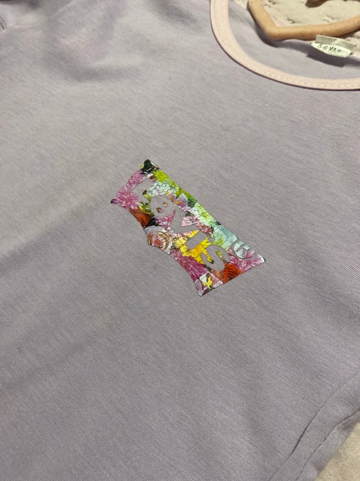 Püsküllü Mor Kız Çocuk Tişörtü - Görsel 5