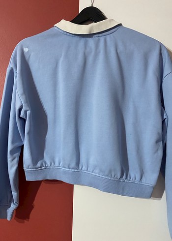 Mavi Baskılı Mini Sweatshirt - Görsel 4