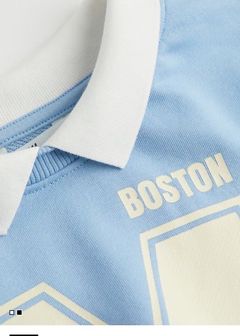 Mavi Baskılı Mini Sweatshirt - Görsel 3