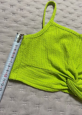 Yeşil Örgü Atlet Crop Top - Görsel 6