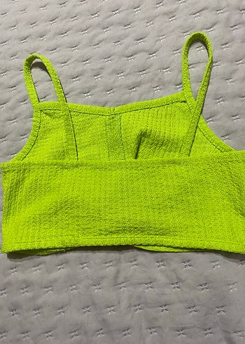 Yeşil Örgü Atlet Crop Top - Görsel 2