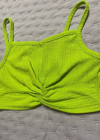 Yeşil Örgü Atlet Crop Top - Görsel 3