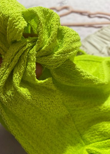 Yeşil Örgü Atlet Crop Top - Görsel 8