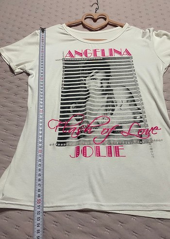 Baskılı Beyaz Kısa Kollu Kız Çocuk Tişört - Görsel 5