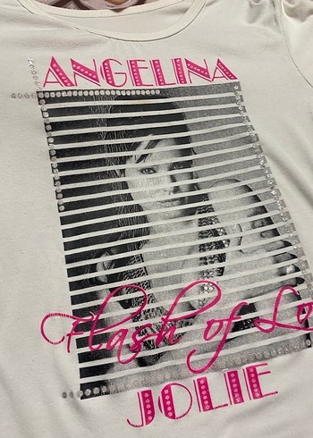 Baskılı Beyaz Kısa Kollu Kız Çocuk Tişört - Görsel 7