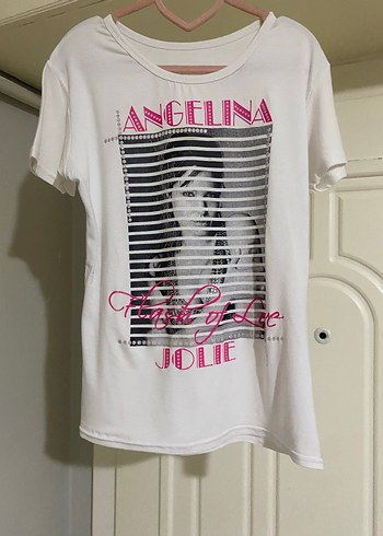 Baskılı Beyaz Kısa Kollu Kız Çocuk Tişört - Görsel 6