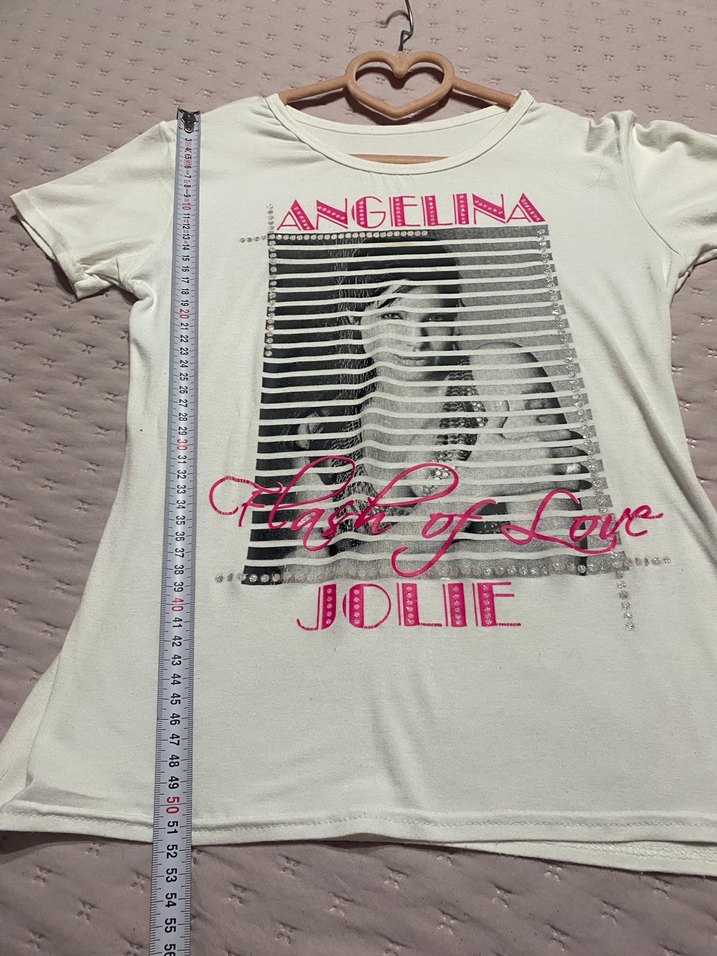 Baskılı Beyaz Kısa Kollu Kız Çocuk Tişört - Görsel 5