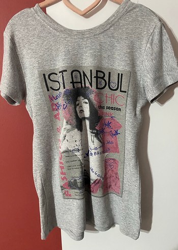 Gri Baskılı Kız Çocuk  Tişörtü - Görsel 3