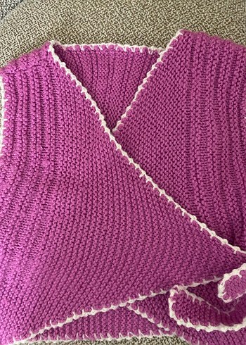 Pembe Örgü bebek yeleği - Görsel 7