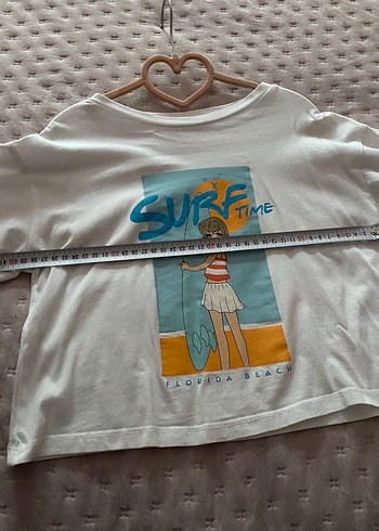 Beyaz Baskılı Kısa Kollu Kız çocuk  Tişörtü - Görsel 10