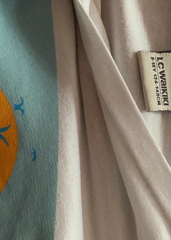 Beyaz Baskılı Kısa Kollu Kız çocuk  Tişörtü - Görsel 11