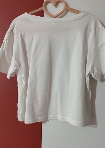 Beyaz Baskılı Kısa Kollu Kız çocuk  Tişörtü - Görsel 5