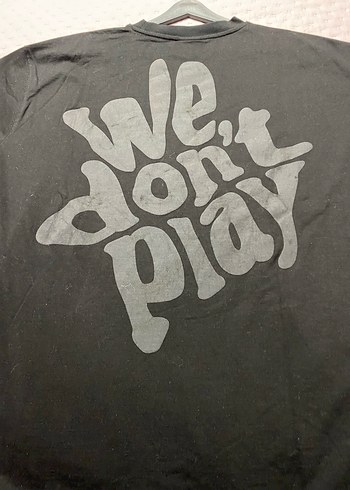 Siyah Baskılı Oversize Rock Punk Tişört - Görsel 6