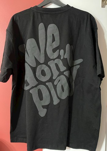 Siyah Baskılı Oversize Rock Punk Tişört - Görsel 7