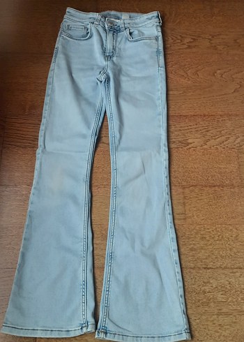 H&M likralı kot pantalon, ispanyol paça