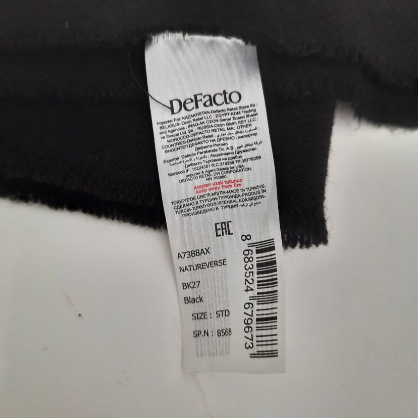 Defacto Kadın Siyah Püsküllü Şal - Görsel 2