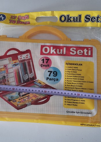 17 Çeşit 70 Parça Sarı Okul Seti - Görsel 6